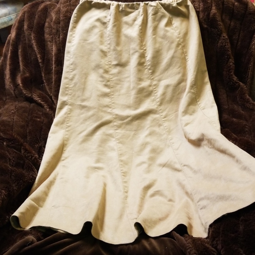 Tan suede like skirt